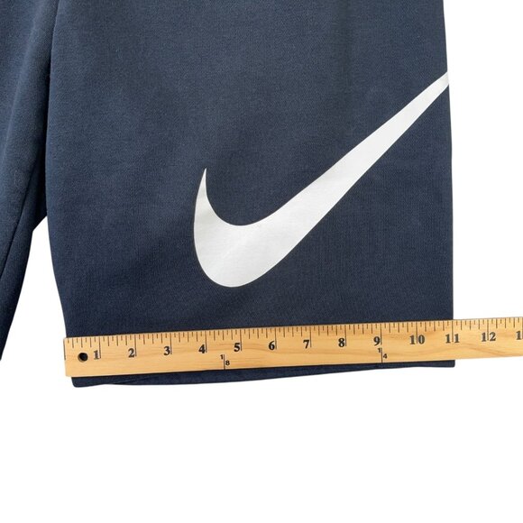 Nike Fleece Shorts Mens Small Black Swoosh Drawstring Sportswear Club 843520-010 - Picture 9 of 11